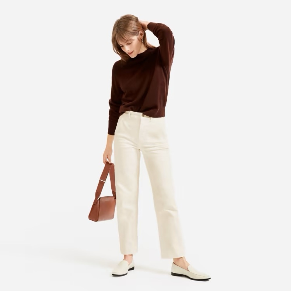 Everlane Straight-Leg Pant in Sandstone